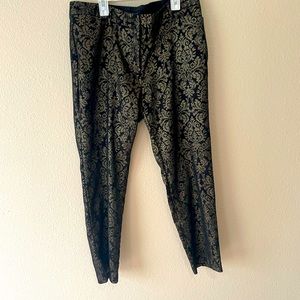 Gold and black capris